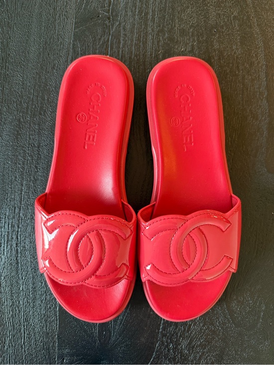 CHANEL Shoes - Chanel Patent Leather Slides